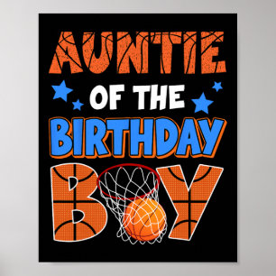 Sketll Auntie Of The Birthday Boy Family Matching Poster