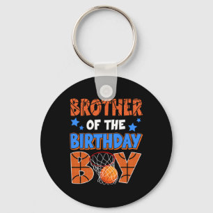 Sketll Brother Of The Birthday Boy Family Matching Key Ring