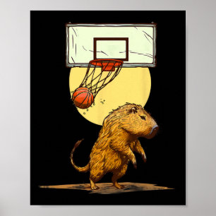 Sketll Capyra Slam Dunk Bll Player Sketll Lover Poster