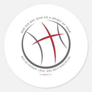 Sketll Christian Athlete Jesus 1 Classic Round Sticker