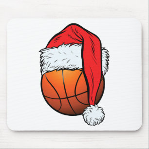 Sketll Christmas Ll Santa Hat Xmas Boys Men Sport Mouse Pad
