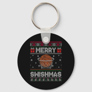 Sketll Christmas Merry Swishmas Ugly Christmas Swe Key Ring