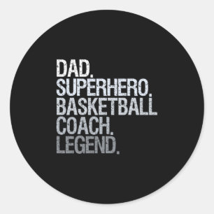 Sketll Coach Dad 1 Classic Round Sticker