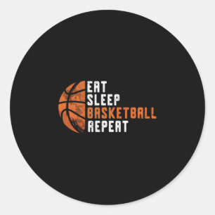 Sketll Coach Eat Sleep Sketll Repeat Sketll Classic Round Sticker
