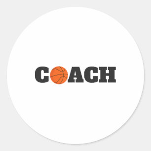 Sketll Coach With Sketll Shirt Classic Round Sticker