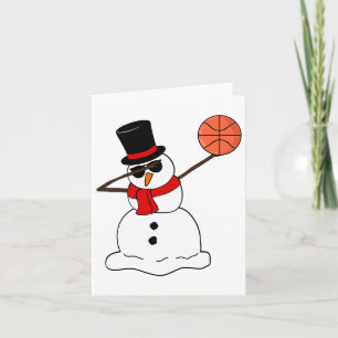 Sketll Dabbing Snowman Light Christmas Sketll Play Card