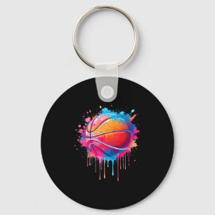 Sketll Drip Splash Boys Tie Dye Colorful Sketll Te Key Ring