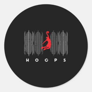 Sketll Dunk Logo Hoops Ller Player Men Boys Kids Y Classic Round Sticker