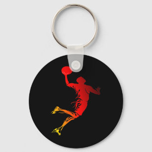 Sketll Flame Dunk Flame Sketll Player Gift Key Ring