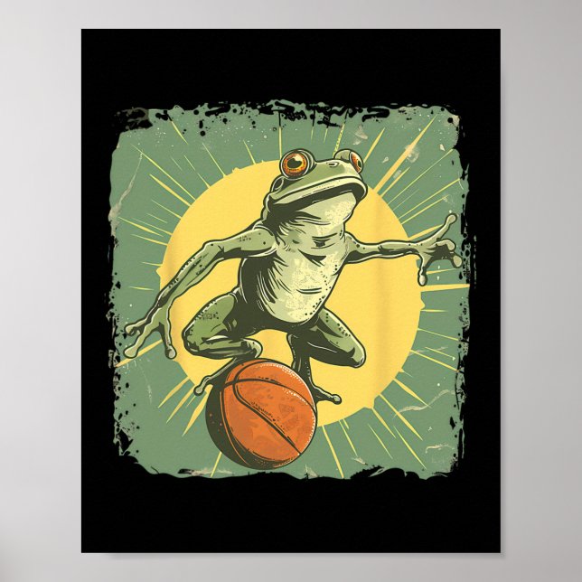 Sketll Frog Artwork Sketll Lover Drawing Toad  Poster (Front)