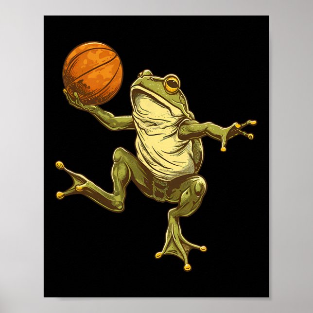 Sketll Frog Drawing Toad Artwork Sketll Lover 1  Poster (Front)