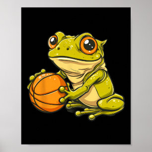 Sketll Frog Toad Drawing Sketll Player Animal Art Poster