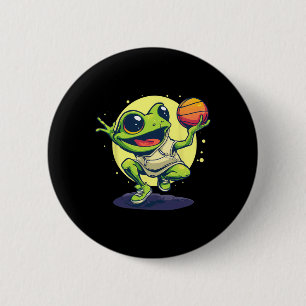 Sketll Frog Toad Sketll Player Animal Art Drawing 6 Cm Round Badge