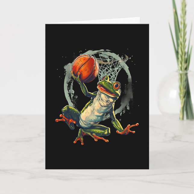 Sketll Frog Toad Slam Dunk Artwork Sketll Hoop  Card (Front)