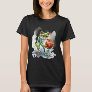Sketll Frog Toad Watercolor Artwork Sketll Lover T-Shirt