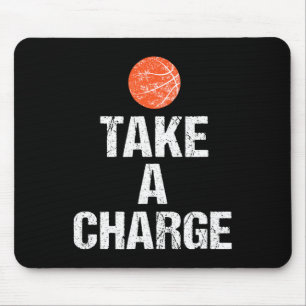 Sketll Funny Coach Saying Take A Charge Play Hard Mouse Pad