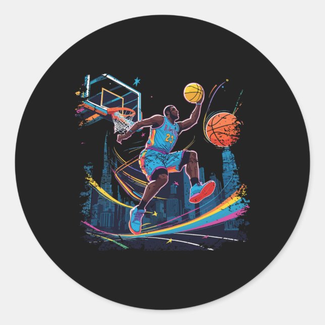 Sketll Futuristic Art  Classic Round Sticker (Front)