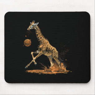Sketll Giraffe Animal Art Drawing Sketll Lover Mouse Pad