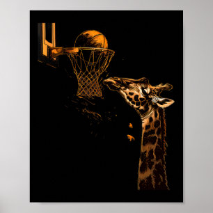 Sketll Giraffe Animal Art Sketll Lover Slam Dunk 1 Poster