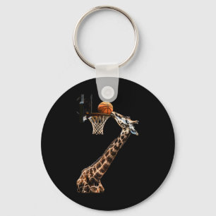 Sketll Giraffe Animal Art Sketll Lover Slam Dunk Key Ring