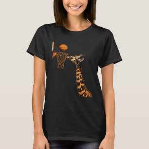 Sketll Giraffe Slam Dunk Sketll Lover Animal Art T-Shirt