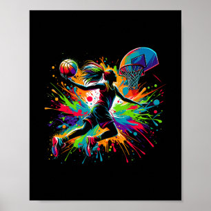 Sketll Girl Graffiti Poster
