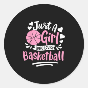 Sketll Girl Just A Girl Who Loves Sketll Classic Round Sticker