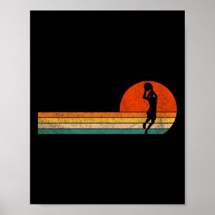 Sketll Girl Women Sketll Player Sketll Retro Poster