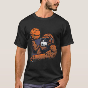 Sketll Gorilla Drawing Artwork Bigfoot Sketll Love T-Shirt