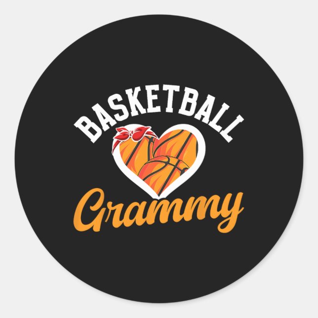Sketll Grammy Heart Grammy Of A Sketll Player  Classic Round Sticker (Front)