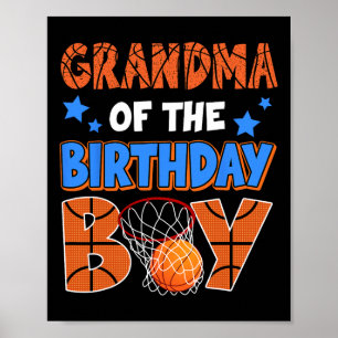 Sketll Grandma Of The Birthday Boy Family Matching Poster