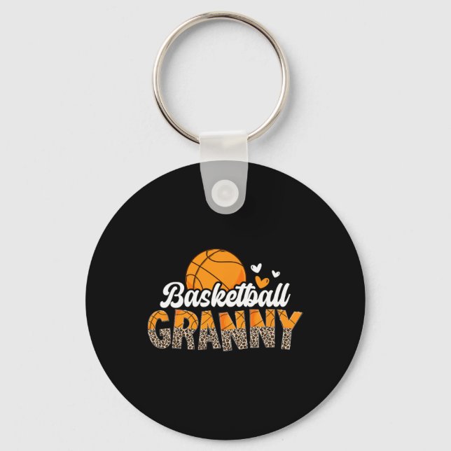 Sketll Granny Of A Sketll Player Granny Leopard  Key Ring (Front)