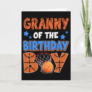 Sketll Granny Of The Birthday Boy Family Matching Card