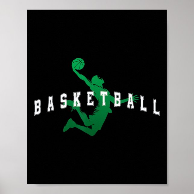 Sketll Green Team Player Varsity Text  Poster (Front)