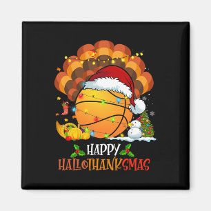 Sketll Halloween And Merry Christmas Happy Halloth Magnet