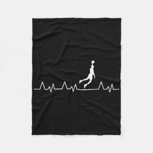 Sketll Heartbeat Bll Sketll Player Dunk Sport Gift Fleece Blanket