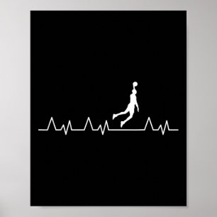 Sketll Heartbeat Bll Sketll Player Dunk Sport Gift Poster