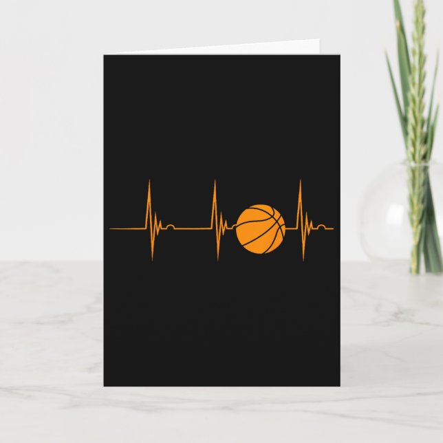 Sketll Heartbeat Ekg Pulse Sports Playing Sketll  Card (Front)