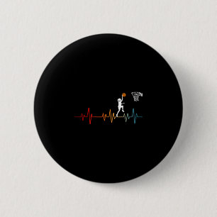 Sketll Heartbeat For Women And Girls 6 Cm Round Badge