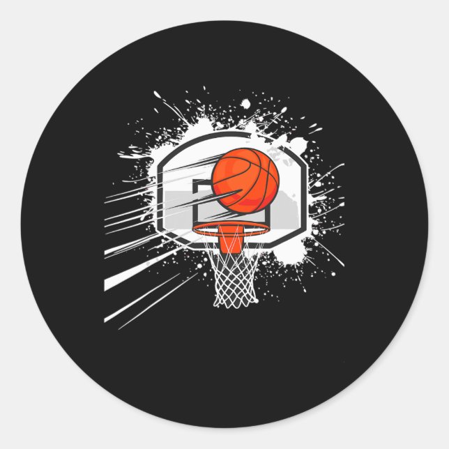 Sketll Hoop  Classic Round Sticker (Front)