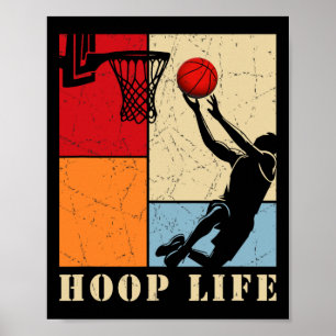 Sketll Hoop Life Player Retro Youth Sport Player B Poster