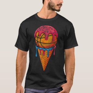 Sketll Ice Cream Cone Fun Drip Sprinkles T-Shirt