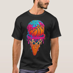 Sketll Ice Cream Drip Cone Boys Girls Youth Sketll T-Shirt