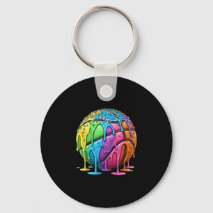 Sketll Ice Cream Drip For Boys Girls Dripping Sket Key Ring