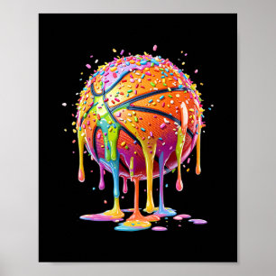 Sketll Ice Cream Drip For Boys Girls Youth Poster