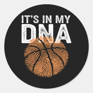 Sketll It's In My Dna Fingerprint Playing Sketll 1 Classic Round Sticker