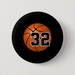 Sketll Jersey Lucky Favourite Number #32  6 Cm Round Badge