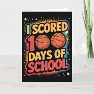 Sketll Kid I Scored 100 Days Of School Card