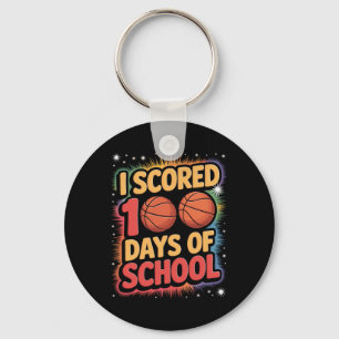 Sketll Kid I Scored 100 Days Of School Key Ring