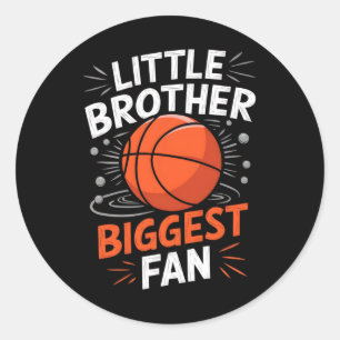 Sketll-little Brother Biggest Fan Classic Round Sticker